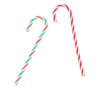Fun Express 6" Striped Candy Cane Plastic Christmas Ornaments - 24 Pieces
