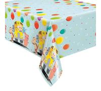 Fun Express CoComelon Rectangle Disposable Plastic Tablecloth (84" x 54") 1 Pc. - Perfect for CoComelon Themed Parties and Events
