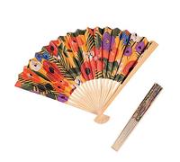 Fun Express Folding Fan Hand Held - Stay Cool and Stylish With 12 Cuban Havana Nights Hand Fans Foldable - Stay Comfortable, Enjoy Cool Breezes and Beat the Heat with Cuban Hand Fan Foldable Bulk