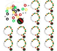 Fun Express Juneteenth Pony Bead Bracelet Craft Kit - Makes 12