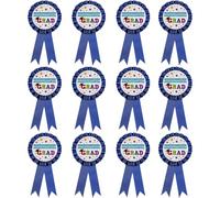 Fun Express Kindergarten Grad Award Metal Button Ribbons 4" x 7 1/4" - 12 Pc