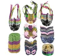 Fun Express Mardi Gras Mask Bulk Value Pack - Costume and Party Decor - 100 pieces