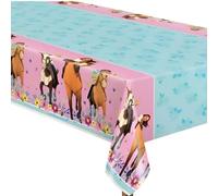 Fun Express Multicolor DreamWorks Spirit Riding Free Plastic Tablecloth - 54" x 84" (1 Pc.) - Great for Birthday Parties, Kids' Celebrations, and Themed Events