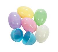 Fun Express Plastic Jumbo Pastel Easter Eggs - 12 Pack (Large, Kid, 12 Plastic Jumbo Pastel Eggs)