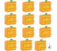 Fun Express Religious Mini Pumpkin Favor Boxes - 3" x 1.75" (Pack of 12) - Durable Cardstock Treat Boxes with Verse - Perfect for Church Events, Sunday School, and Fall Parties
