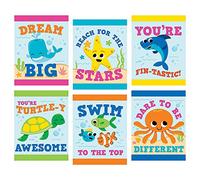 Fun Express Under The Sea Posters - VBS Vacation Bible School Supplies/Decor -Educational And Learning Activities For Kids - 6 Pieces
