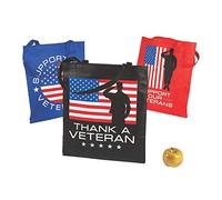 Fun Express Veteran Tote Bags - Apparel Accessories - 12 Pieces
