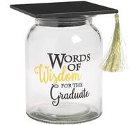 Fun Express Words of Wisdom Graduation Jar - Best Wishes Grad Party Supplies and Decor, Glass