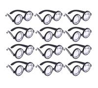 FUN FABLES Adult Nerd Glasses Costume Accessory - Thick Rimmed Round Novelty Spectacles for Fancy Dress, Comedy, Disguise (One Size) (12)