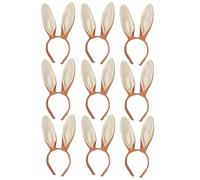 FUN FABLES Bendable Rabbit Ears Headband - Fluffy Bunny Ears for Adults - Easter, Fancy Dress, Cosplay & Animal Costume Accessory (9, Brown, One Size)