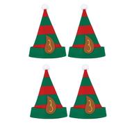 FUN FABLES® Children’s Christmas Elf Hat with Ears - Red & Green Felt Santa’s Helper Hat for Kids | Xmas Fancy Dress Accessory | School Party, Nativity Play & Holiday Costume Gift (4)