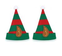 FUN FABLES® Children’s Christmas Elf Hat with Ears - Red & Green Felt Santa’s Helper Hat for Kids | Xmas Fancy Dress Accessory | School Party, Nativity Play & Holiday Costume Gift (2)