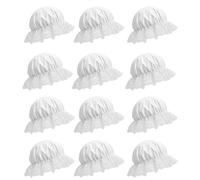 FUN FABLES Children’s White Victorian Mop Cap - White Elasticated Fancy Dress Bonnet Hat for Girls - Fancy Dress Costume Accessory for History Day, School Role Play & Themed Events (12)