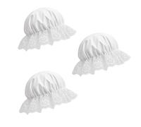 FUN FABLES Children’s White Victorian Mop Cap - White Elasticated Fancy Dress Bonnet Hat for Girls - Fancy Dress Costume Accessory for History Day, School Role Play & Themed Events (3)