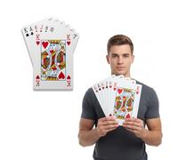 FUN FABLES® Jumbo A4 Playing Cards | Giant 28 × 20 cm Oversized Decks | Waterproof Plastic Coated Large Cards for Garden Games, Parties, BBQs, Family Fun & Outdoor Entertainment