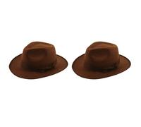 FUN FABLES Kids Brown Explorer Hat - Child’s Felt Fedora Costume Hat for Adventurer, Archaeologist, Dinosaur Hunter & Halloween Fancy Dress (2)