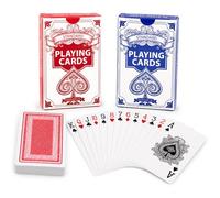 FUN FABLES Pack of 2 Standard Playing Cards Deck | 9 x 6 cm Classic Assorted Designs Poker Card Game with Traditional Suits Compact Travel Size for Home Party Family Games