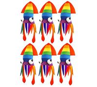 FUN FABLES Rainbow Squid Hat for Adults - Funny Costume Accessory with Tentacles & Googly Eyes - LGBT Pride, Carnival, Halloween, Fancy Dress Party Novelty Hat - One Size Fits Most (6)