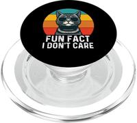 Fun Fact Cat I Don't Care Humorous PopSockets PopGrip for MagSafe