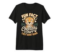 Fun Fact Cheetahs Purr They Dont Roar Cute Premium T-Shirt