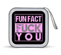 Fun Fact Fck You CD Case DVD Holders 40 Capacity Hard Plastic Storage Binder Wallet