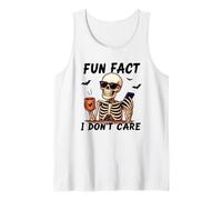 Fun Fact Halloween Costume Skeleton Ghost Witch Horror Tank Top