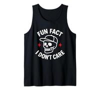 Fun Fact I Don't Care Men Sarcastic Cute Funny Quotes Design Tank Top