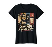 Fun Fact I Don't Care Sarcastic Introvert Womans Value Graphic T-Shirt, Women, Black, XS
