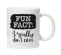 'Fun Fact: I Really Don't Care' Funny Mug Hilarious Novelty Sarcastic Work Gift Tea Coffee Cup Colleague Office Friends Family