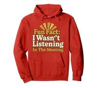 Fun Fact I Wasn’t Listening in the Meeting Vintage Design Pullover Hoodie