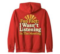 Fun Fact I Wasn’t Listening in the Meeting Vintage Design Zip Hoodie