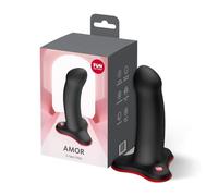 FUN FACTORY Amor | Compact Silicone Dildo with Suction Cup | Curved for G-Spot & Prostate Stimulation | Strap-On Compatible | Flexible Design