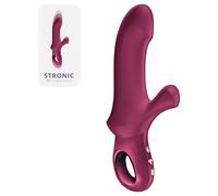 Fun Factory Bi Stronic Curve - thrusting vibrator with clitoral arm (red)