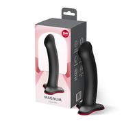 FUN FACTORY Magnum | XXL Silicone Dildo | Flattened Tip for G-Spot & Prostate Stimulation | Strap-On Compatible | Suction Cup Base | Anal & Vaginal Use