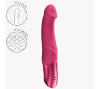 Fun Factory Mr Boss Realistic Dildo Vibrator 6 Inch, Raspberry