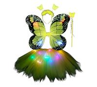 Fun Fairy Dress, Glow Tutu Outfit, Butterfly Headband with Led Feature, Portable Costume Set, Performance Accessory with Multiple Uses, Costume Wear for Stage Performance