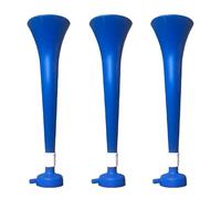 FUN FAN LINE - Pack 3 Resistant Plastic Vuvuzelas | Cheering Trumpets for Football, Sports Events and Parties | Extreme Noise Horn 120 DB | Party Favors for Fans (Greece)