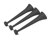 FUN FAN LINE - Pack of 3 Resistant Plastic Vuvuzelas | Cheering Trumpets for Football, Sporting Events, and Parties | Extreme Noise Horn 120 DB | Party Favors for Fans (Black)