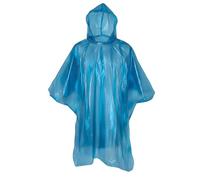 FUN FAN LINE - Pack of 50 Emergency Waterproof Ponchos | Transparent Raincoat Foldable Rain Cape for Men and Women, Light and Portable Jacket for Hikes, Travel or Unexpected Rain. (Blue)