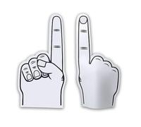 FUN FAN LINE - Pack of Giant EVA Foam Hands for Cheering and Events | Reusable and Customizable Foam Fingers | Perfect for Parties, Weddings, and Football (White)