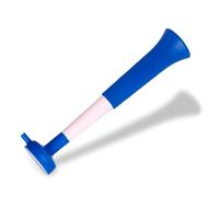 FUN FAN LINE - Pack x3 Plastic Trumpets/Vuvuzela stadium horn for sports events. Football fan trumpet. Noisy air horn for cheerleading and celebration. Premier league colours. (Greece)