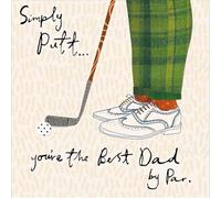 Fun Fathers Day Card Golf Putt Best By Par Sport Dad - Stylish Greeting Card