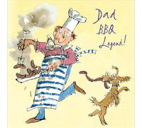 Fun Fathers Day Card Quentin Blake BBQ Legend Dad - Stylish Greeting Card