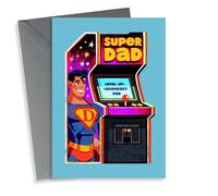 Fun Father's Day Card - Super Dad - Arcade Machine