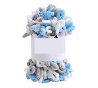 Fun Finger Loops Yarn 100g/Ball Finger Loop Yarn Hand-Knitted Coarse Thread Puffy Soft Chunky Yarn Crochet Knitted Blanket Scarf Yarn(Color-17)