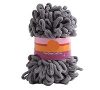 Fun Finger Loops Yarn 2pcs 100G /roll Puffy Finger Loops Chunky Chenille Yarn Hand-Woven Thick Threads for Crochet Blanket Carpet DIY Knitting Crafts(Color-K)