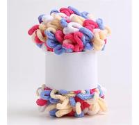 Fun Finger Loops Yarn 4PCS/100g Finger Knitting Yarn Puffy Chunky Yarn Scarf Blanket Sweater DIY Hat Handmade Plaid Easy Knitting Plush Yarn(13-4PCS)