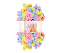 Fun Finger Loops Yarn 4pcs Chunky Chenille Yarn for Hand Woven Blanket, Finger Loop Yarn, Soft Thread, Hand Woven Scarf, Crochet Knitted Blanket, 100g/Ball(Color-38)