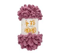 Fun Finger Loops Yarn， Finger Loop Knitting Yarn MicroPolyester Chunky Chenille No Needle Hooks Multicolor 1PCS(Ht12)