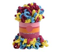 Fun Finger Loops Yarn， Knitting Loop Yarn Polyester Multicolor for DIY Crocheting Crafts Supplies(Mx23)(Color 24)